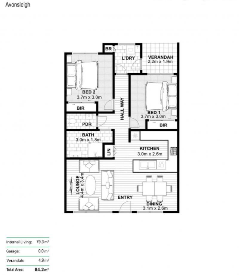 Updated Two-Bedroom Home with Private Courtyard