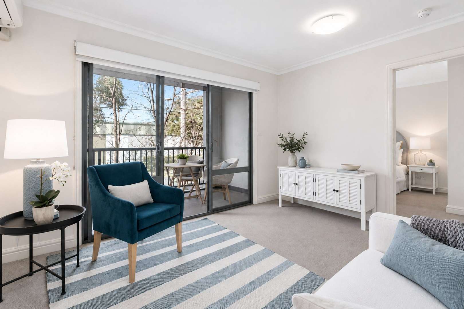 Spacious one-bedroom apartment with large private balcony