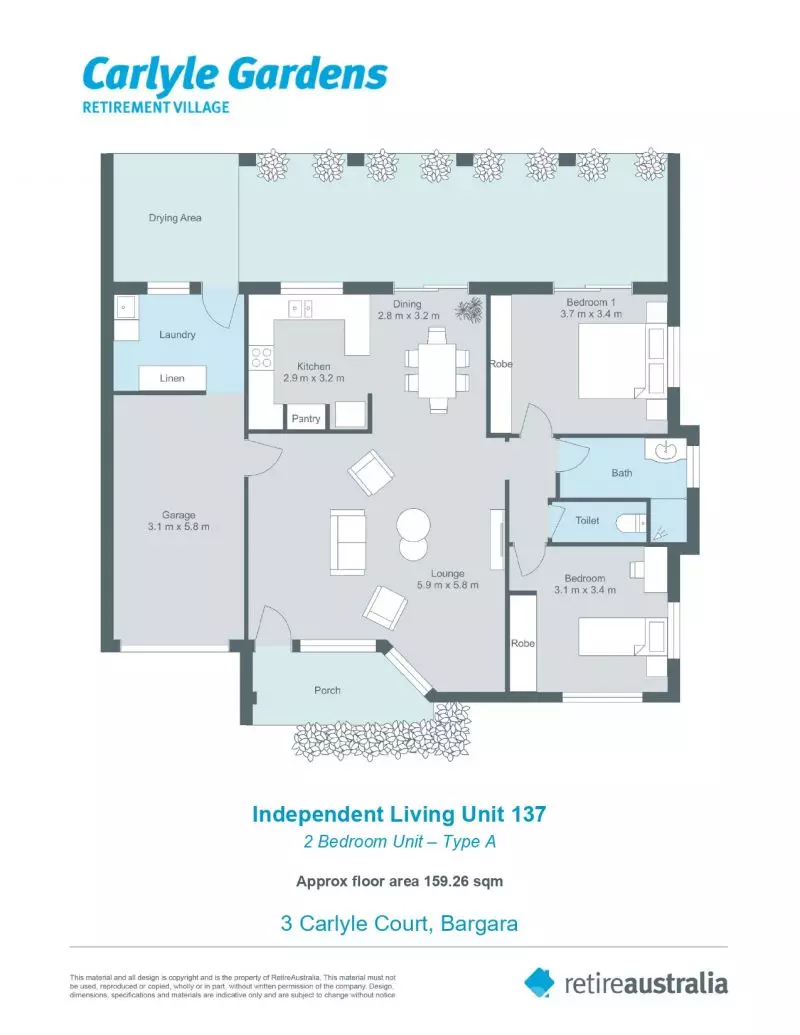 DEPOSIT TAKEN. Ready to move into - two-bedroom villa in a quiet cul-de-sac