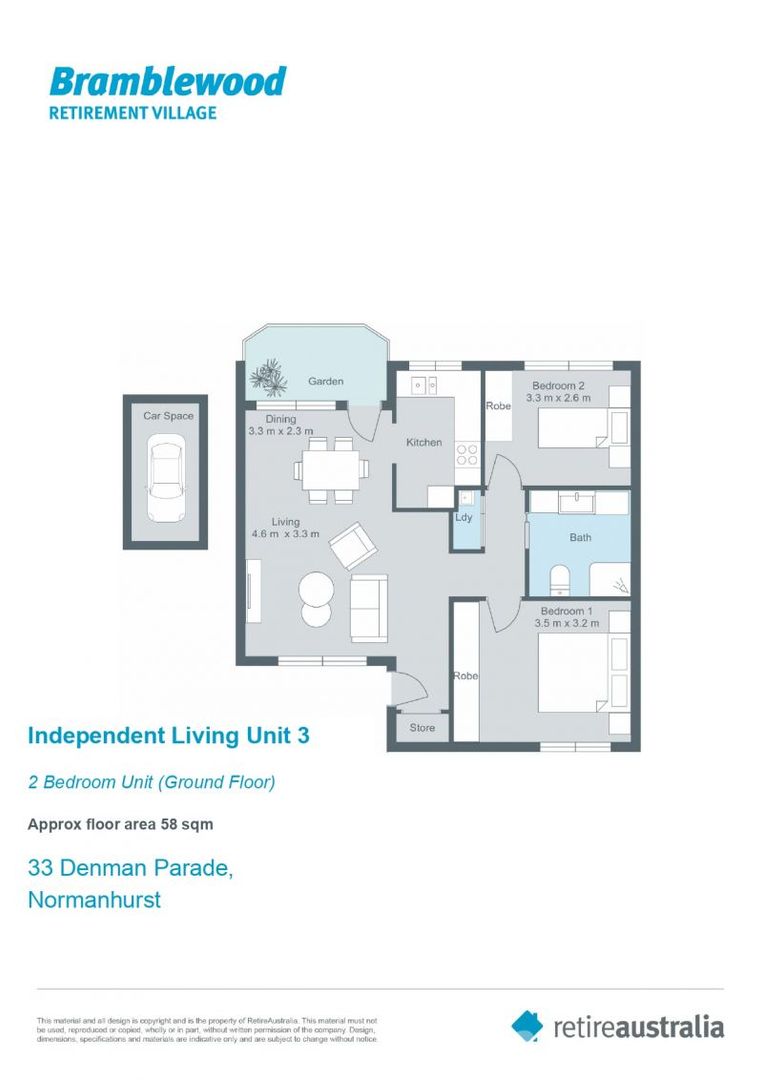 Beautifully presented two bedroom unit nestled in the centre of the village with large rear courtyard.