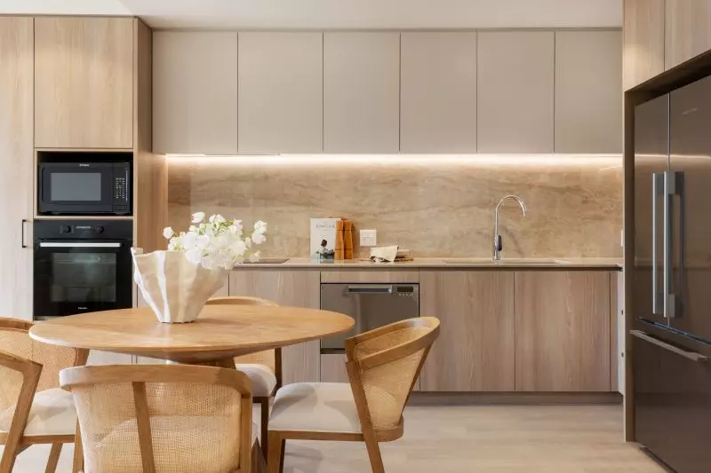 Luxe open-plan 1-bedroom apartment