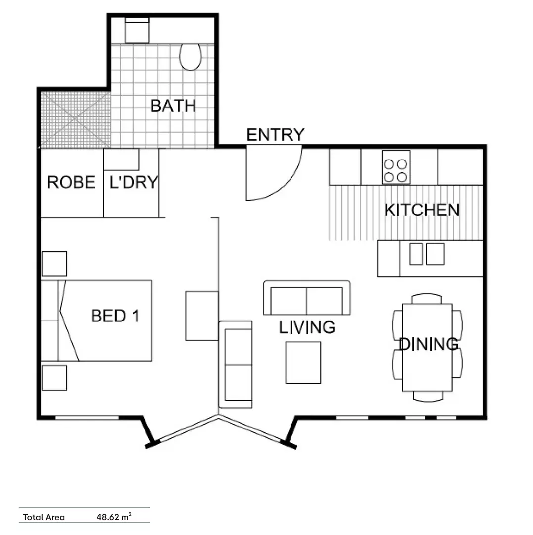 Bright and Stylish Apartment with Balcony Views