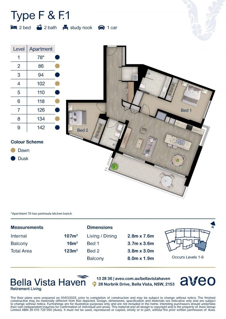 Spacious, inviting 2-bedroom apartment with private balcony