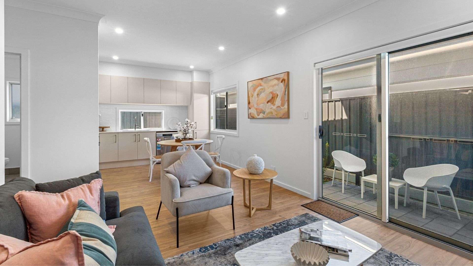 light-filled 2 bed home with skillion roof