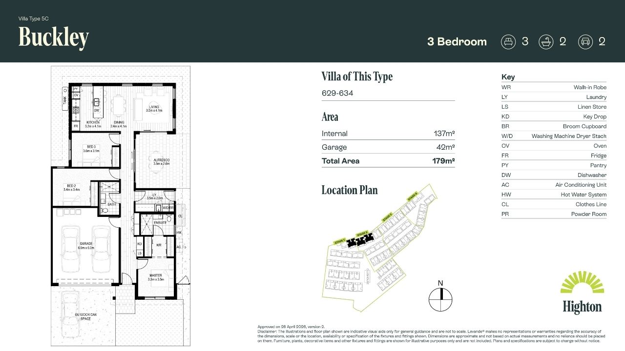 3 Bedroom Buckey Villa, Coming Soon
