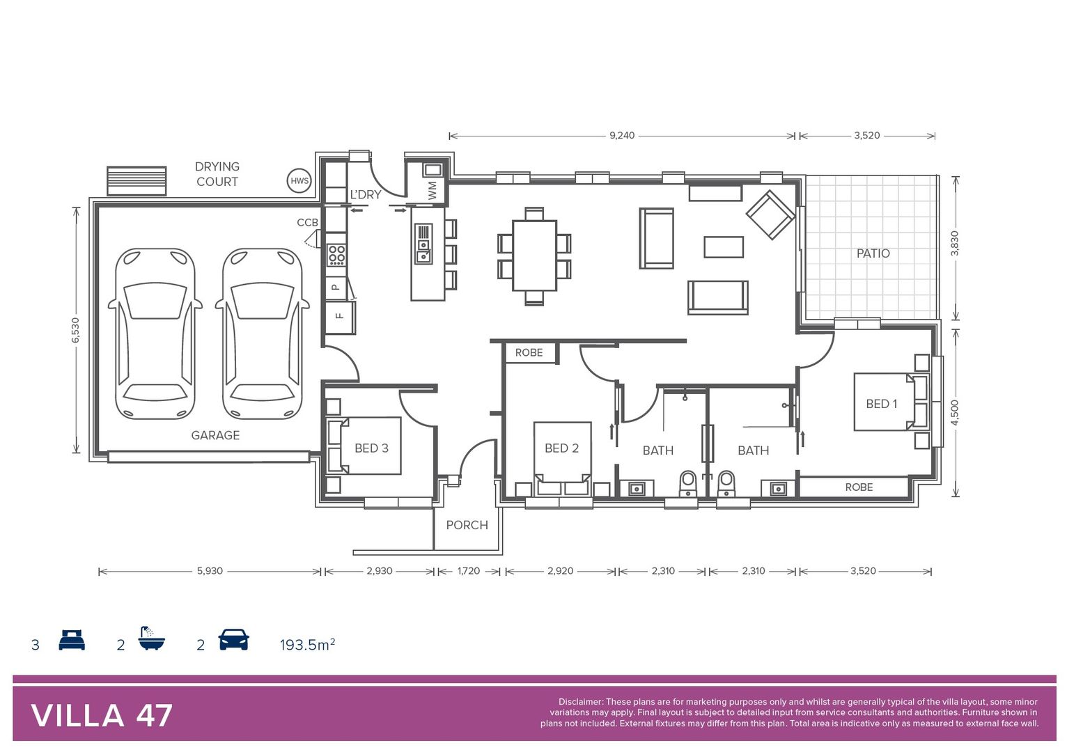 3 Bed + 2 Bath - Angourie Villa - Oak Tree Coffs Harbour