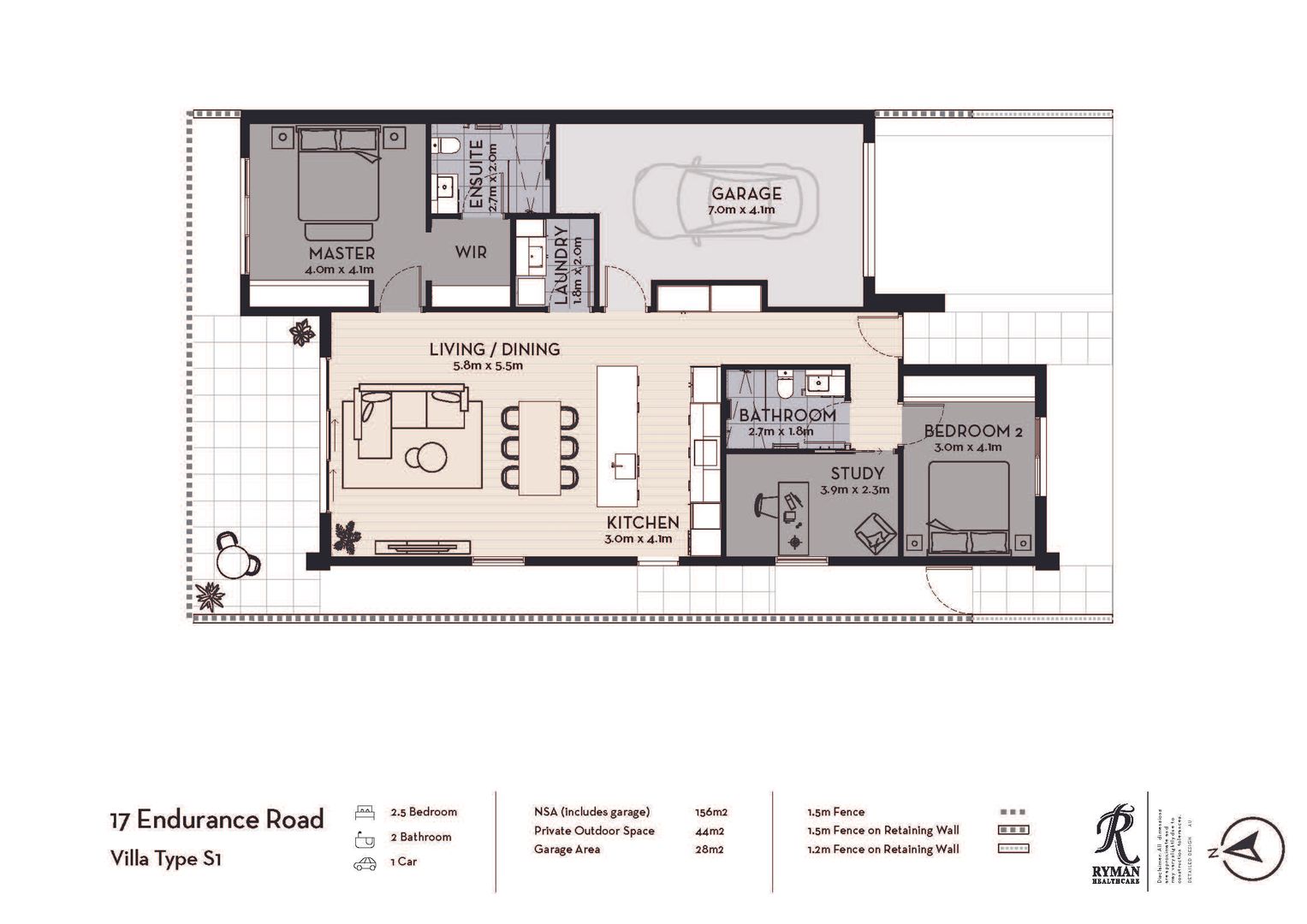 Spacious North-Facing Villa
