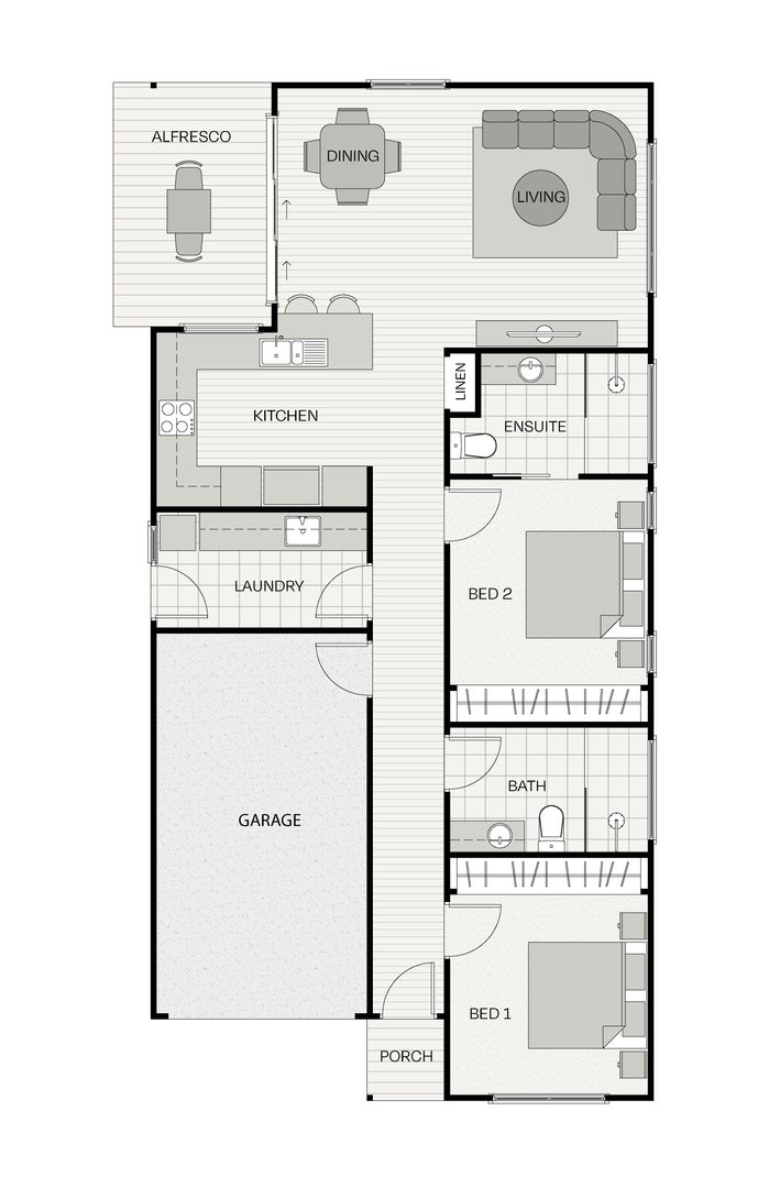 The Piccola maximizes space without compromising on comfort.