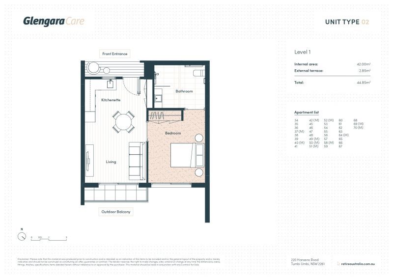 Ideal location - close to activities area with good light and winter sun.