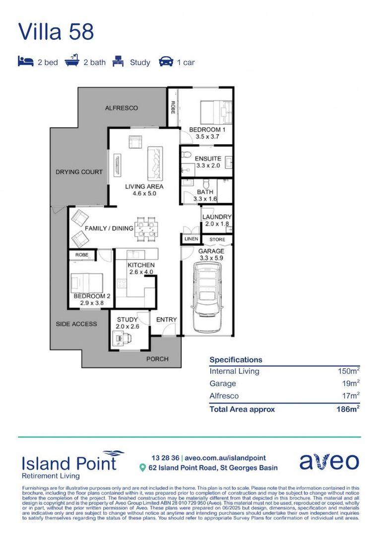 Elegant villa with flexible study space