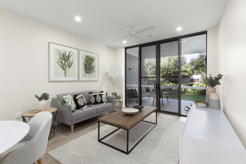 Lower open-plan two-bedroom apartment
