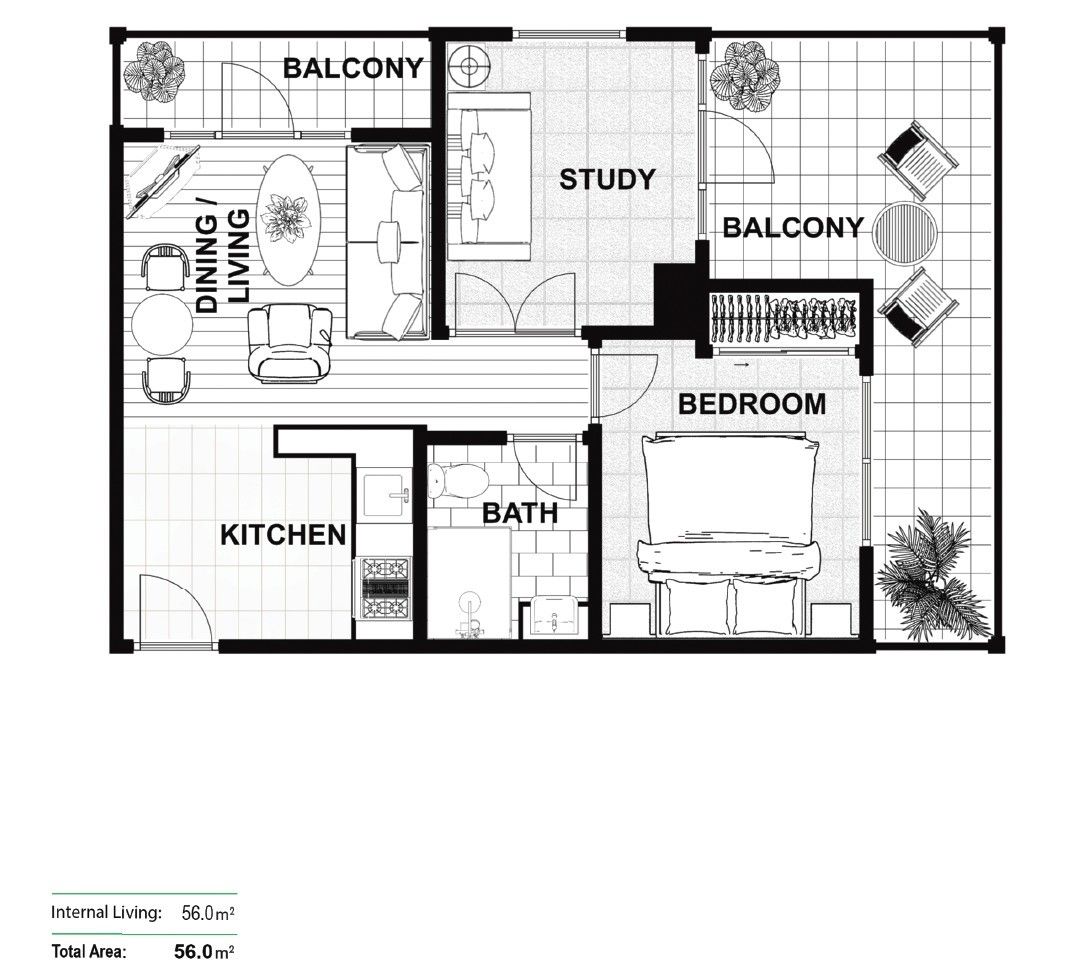 Stylish Retreat with Two Private Balconies and Modern Upgrades