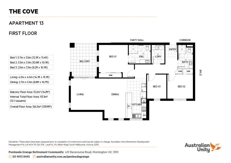 DEPOSIT TAKEN - 3br apartment with lake views