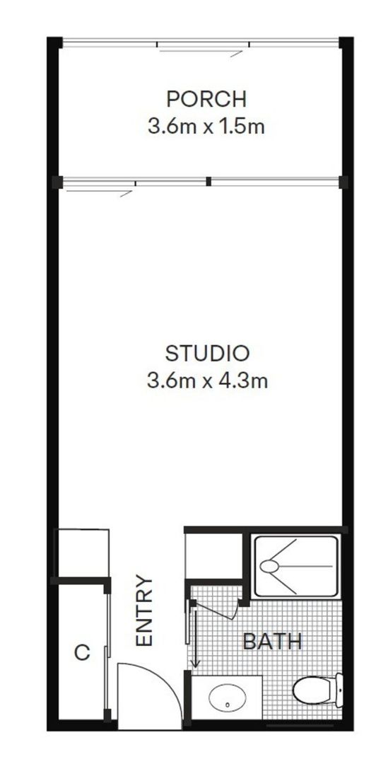 Refurbished Studio Apartment with Patio Overlooking Rainforest