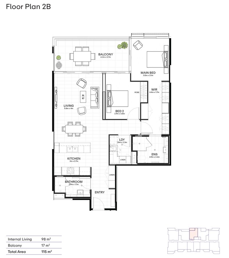 Stylish Two-Bedroom Apartment with Northern Views