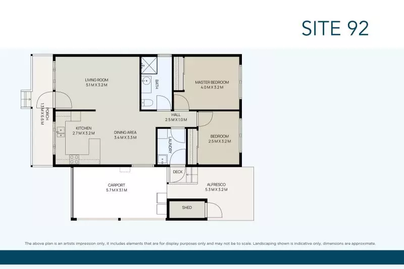 Bright Two Bedroom Home