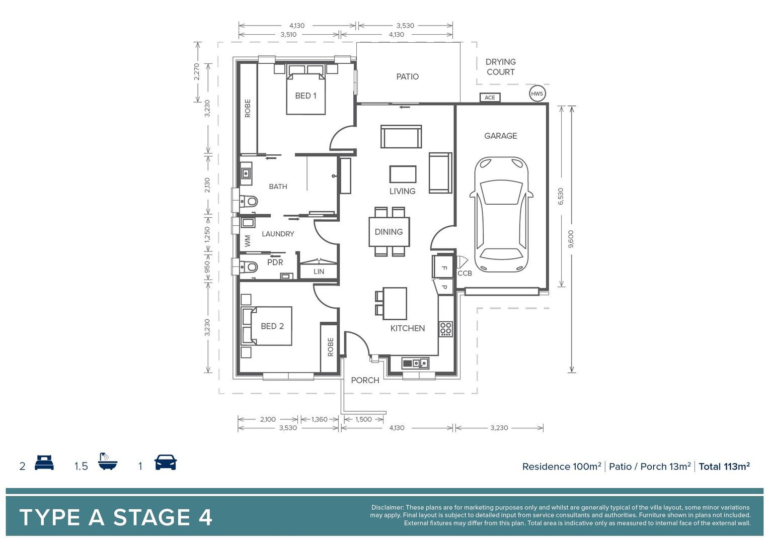 Oak Tree Retirement Village Mudgee - 2 Bedroom + 1 Bathroom + 1 Powder