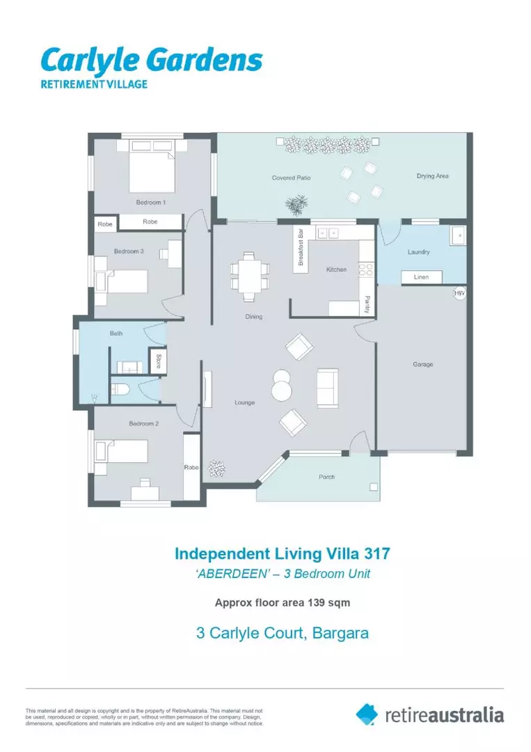 A quiet, peaceful garden surrounds this large 3 bedroom villa