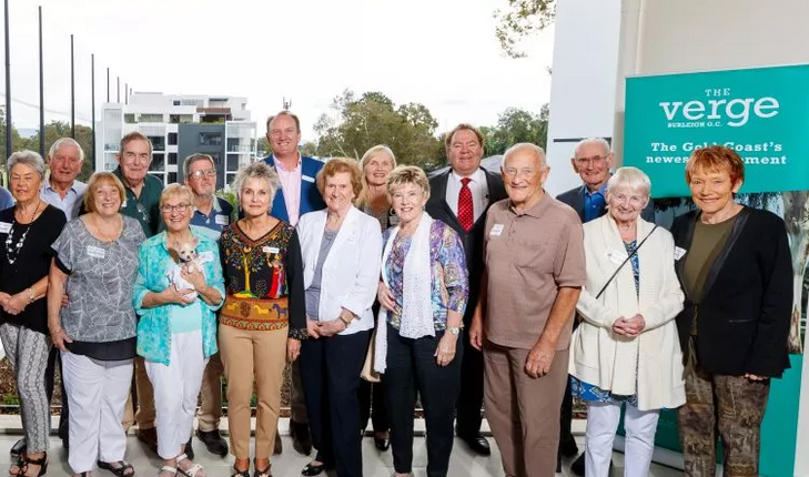 Residents at the opening of the first stage of the Verge at Burleigh G.C