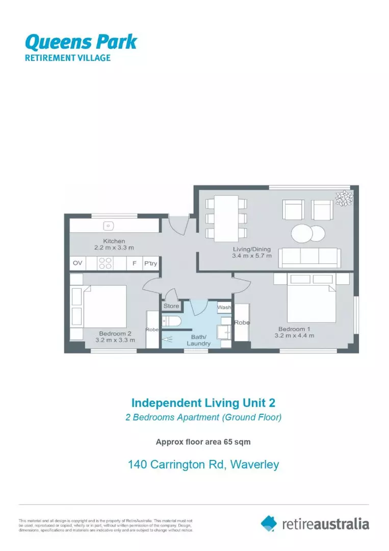 Exquisitely renovated 2 bedroom unit with well-sized living area and spacious kitchen.