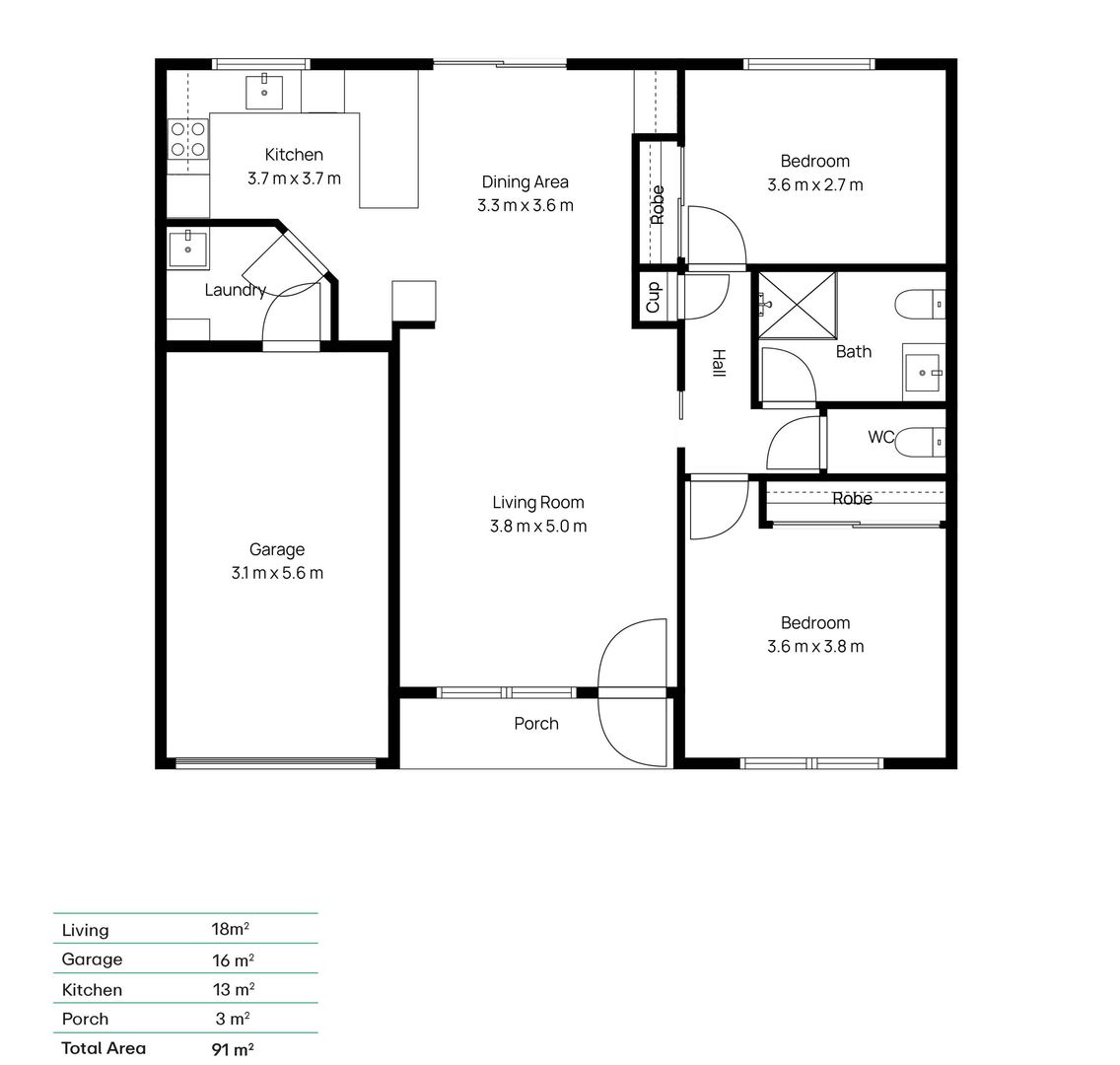 Corner Position with Private Courtyard Living