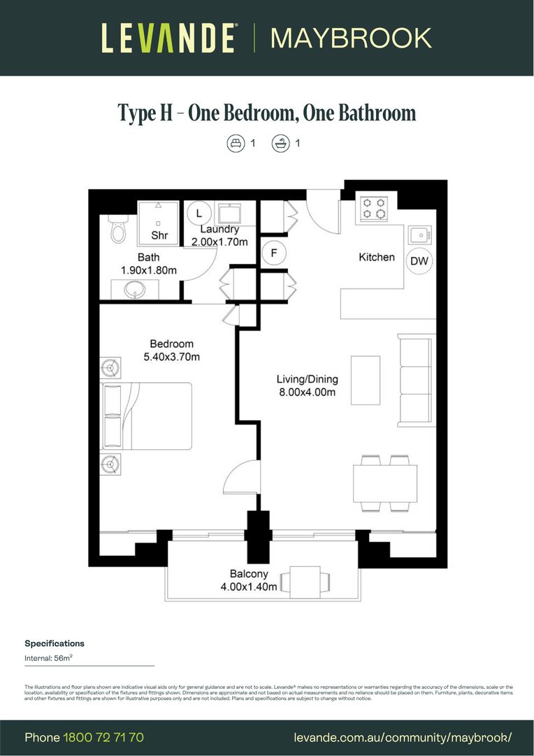 One Bedroom | Unit 608