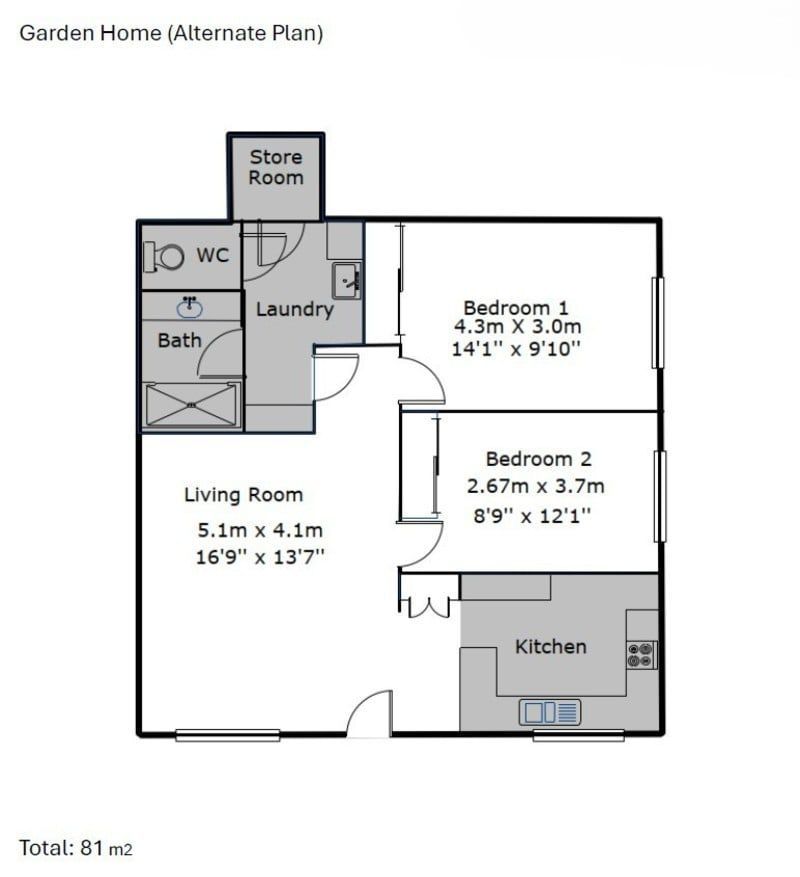 Corner Unit with Courtyard and Vaulted Ceilings
