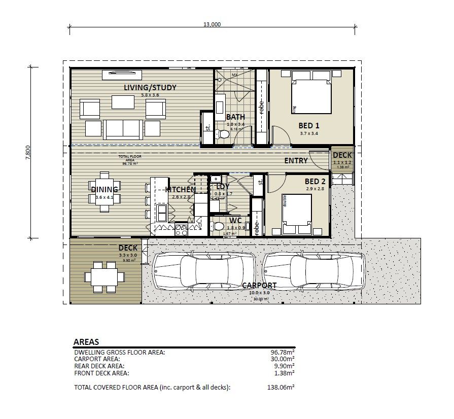 Modern Two Bedroom Home with Country & Water Views never to be built out.