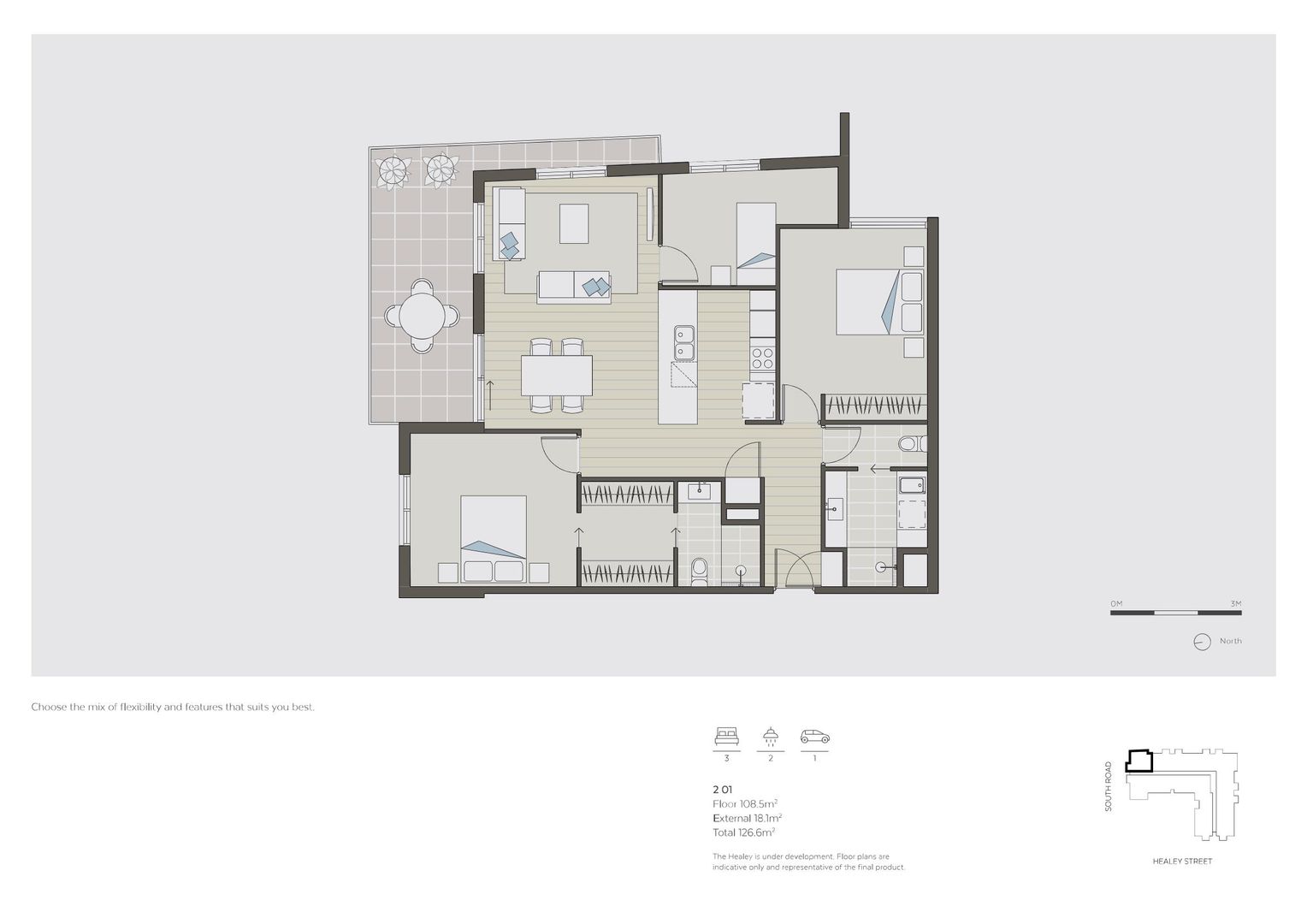 Light, Space and Stunning City Views-Last Remaining 3 Bedroom! Apt 201