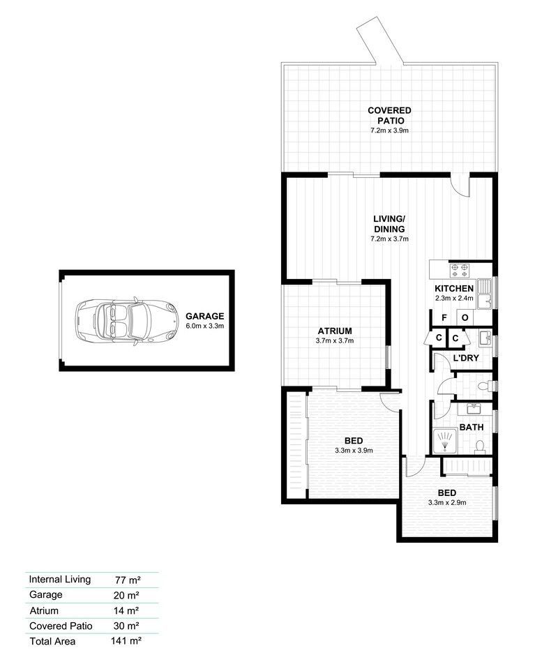 Brand New Villa with Central Atrium