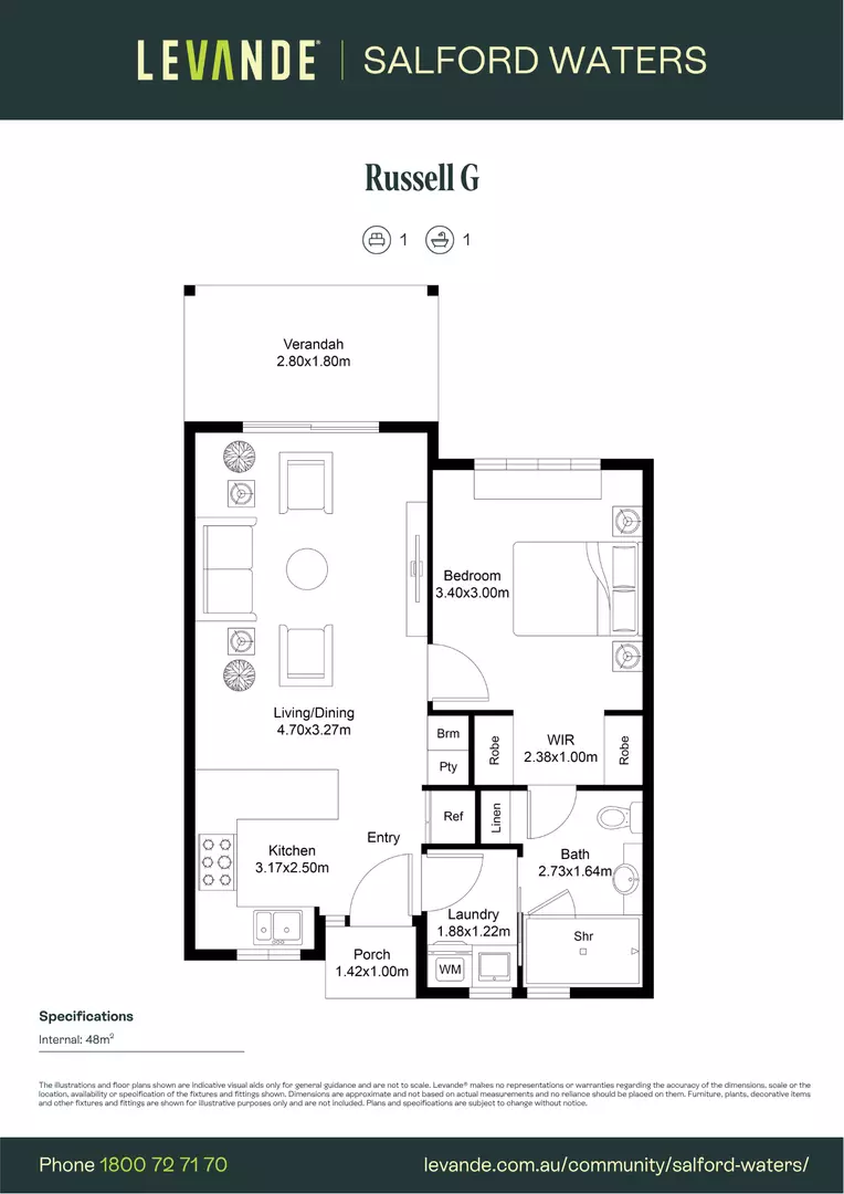 One Bedroom | Unit 132