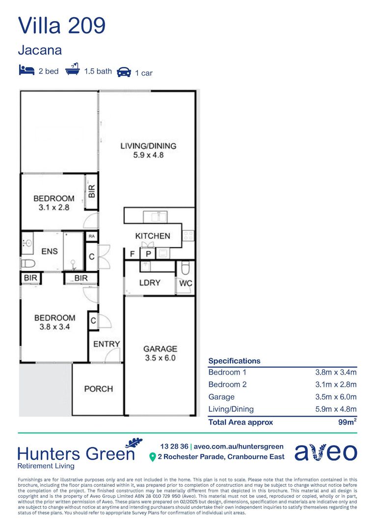 Spacious 2-Bedroom Villa in a Prime Village Location
