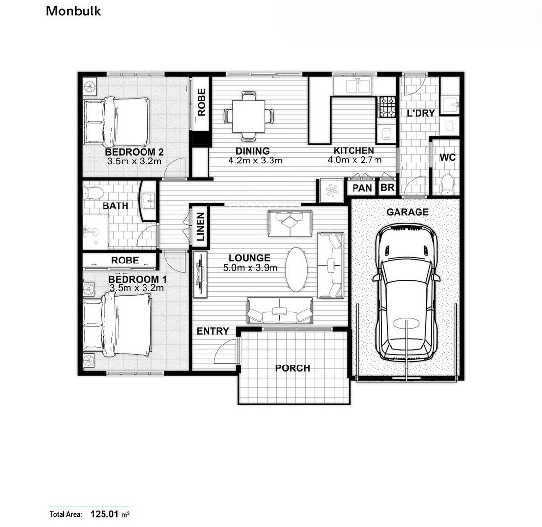 Freshly updated villa with light-filled open plan living