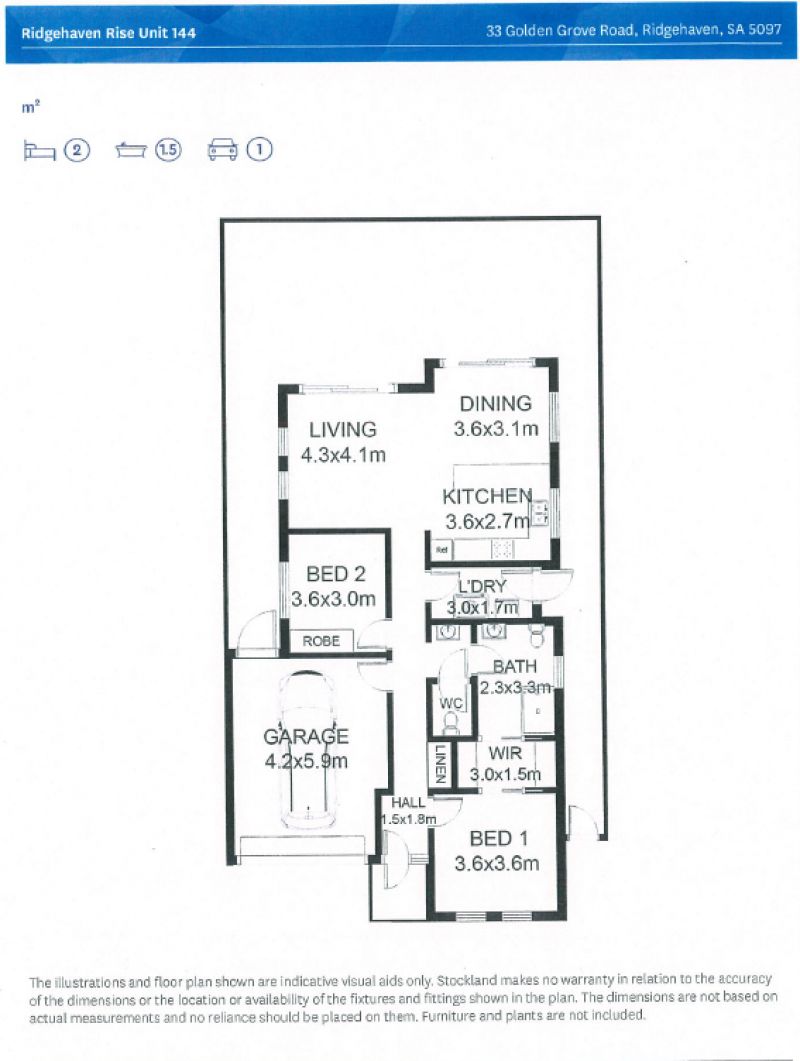 2 Bedroom unit at Ridgehaven Rise Retirement Village