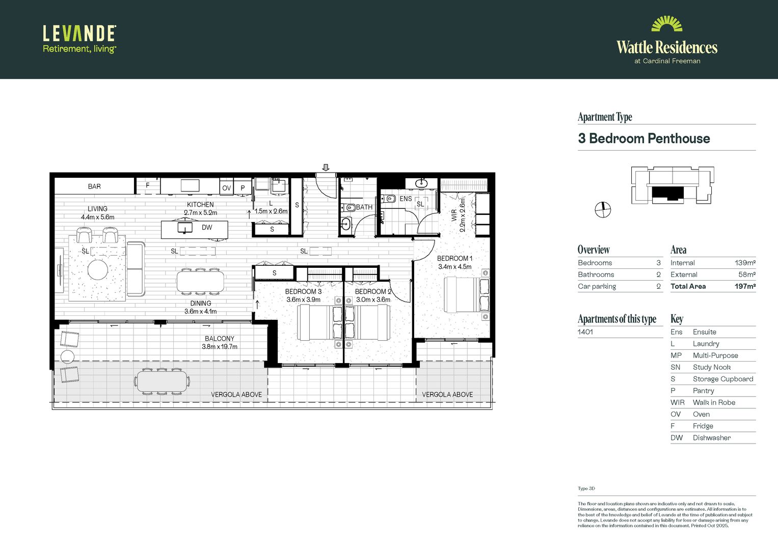 3 Bedroom + Study Penthouse | Levande Cardinal Freeman