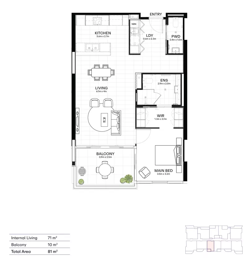Elegant One-Bedroom Apartment 