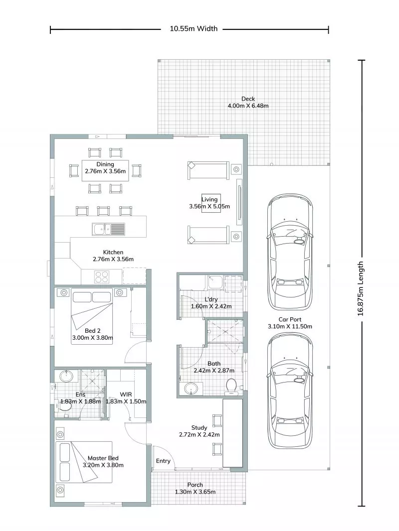 Opposite green space, on a corner lot