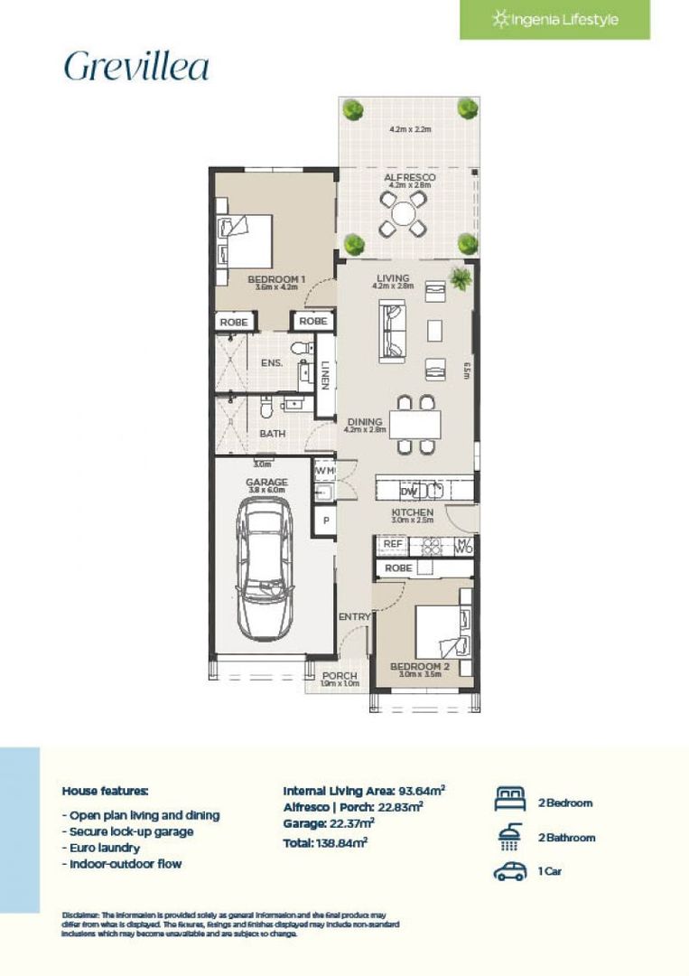 Stylish and spacious 2 bedroom home - perfect for right sizing