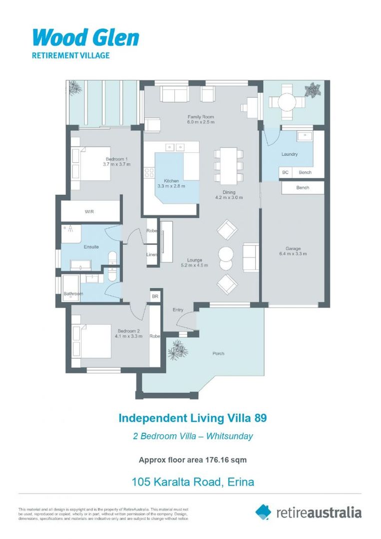North Facing villa with multiple entertaining options