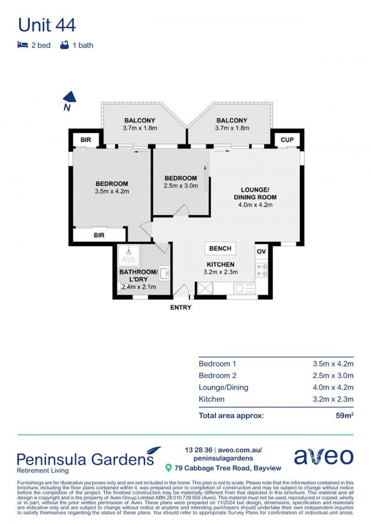 Serene two-bedroom haven overlooking lush forest