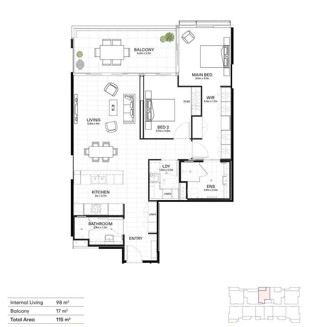 Exquisite Two-Bedroom Apartment with Scenic Northern Views – Enquire Today!