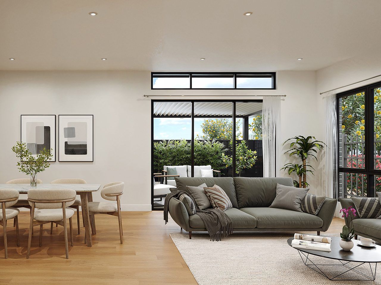 The Ashdale villa offers a thoughtfully designed two-bedroom layout with the comfort of two bathrooms and the convenience of a secure single garage.