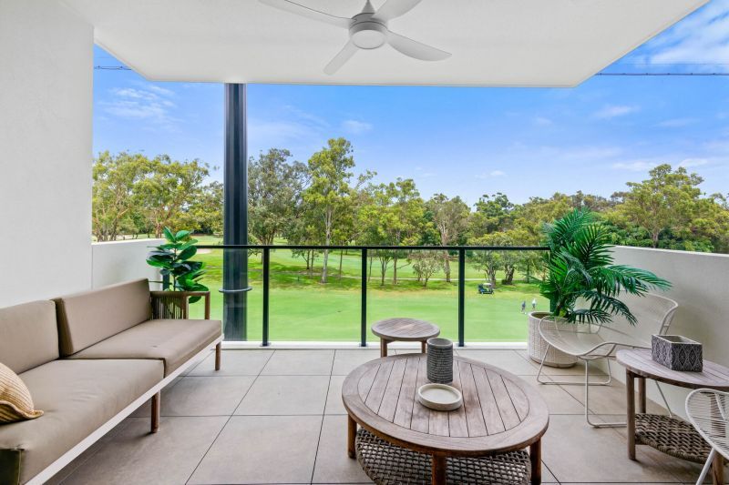 South-facing apartment with stunning Burleigh Golf Course views