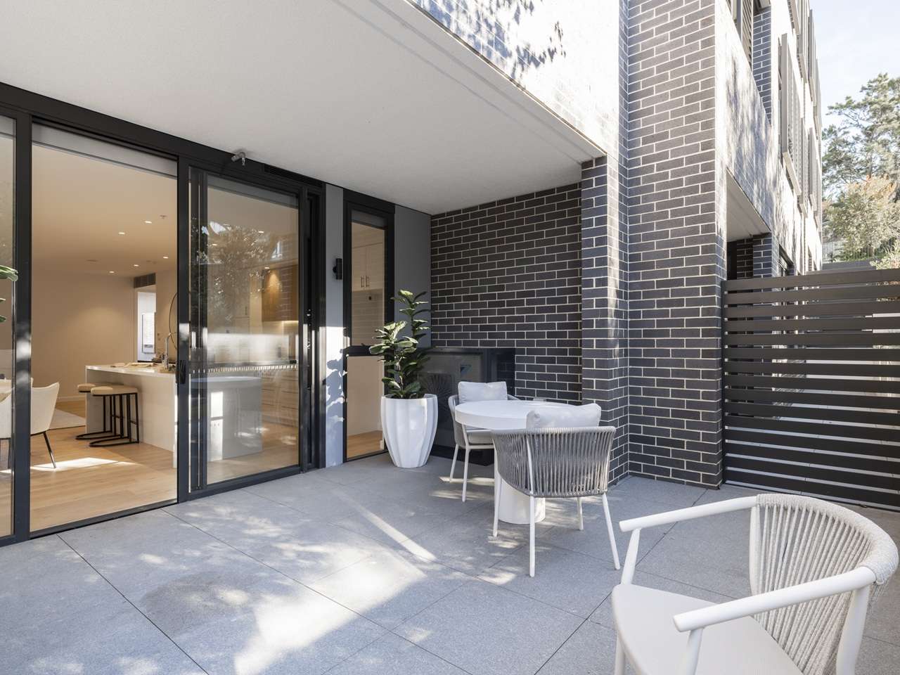 Private Tree Lined Courtyard