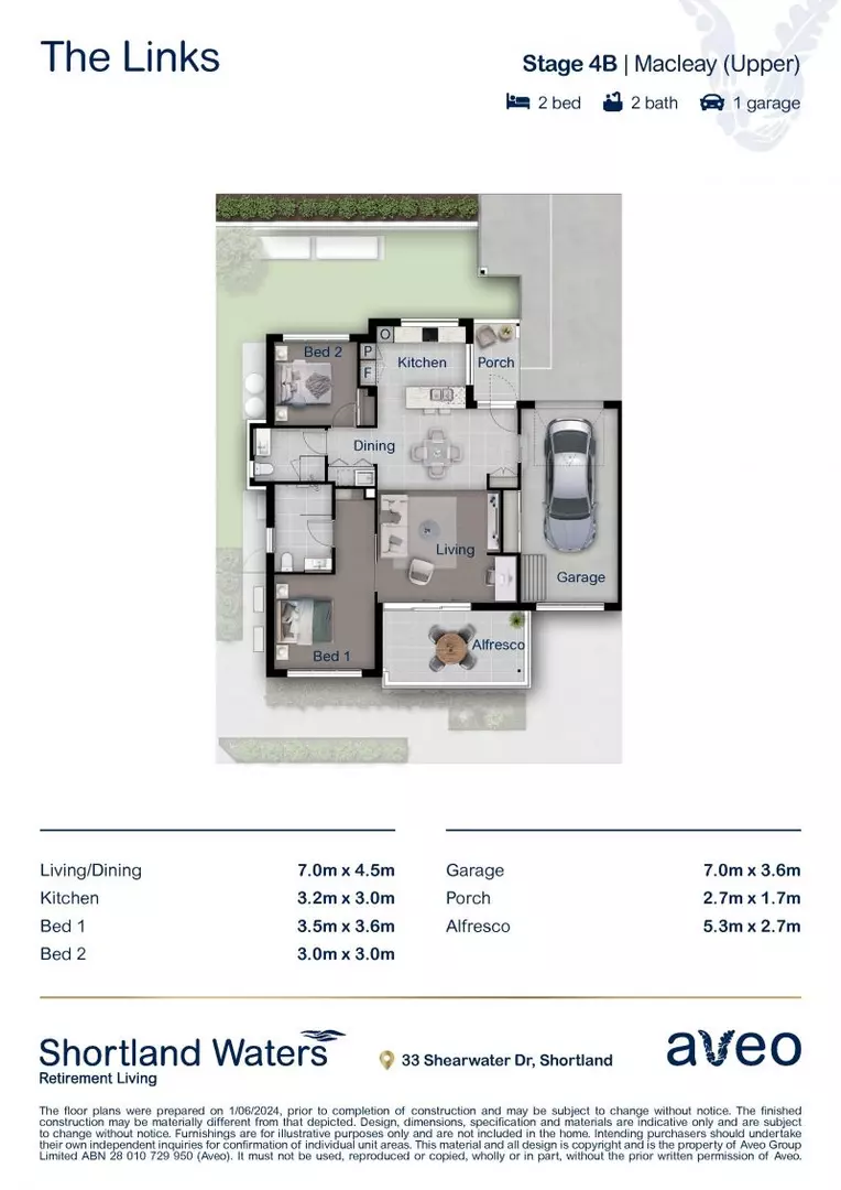 Stylish, single-level living with golf course views