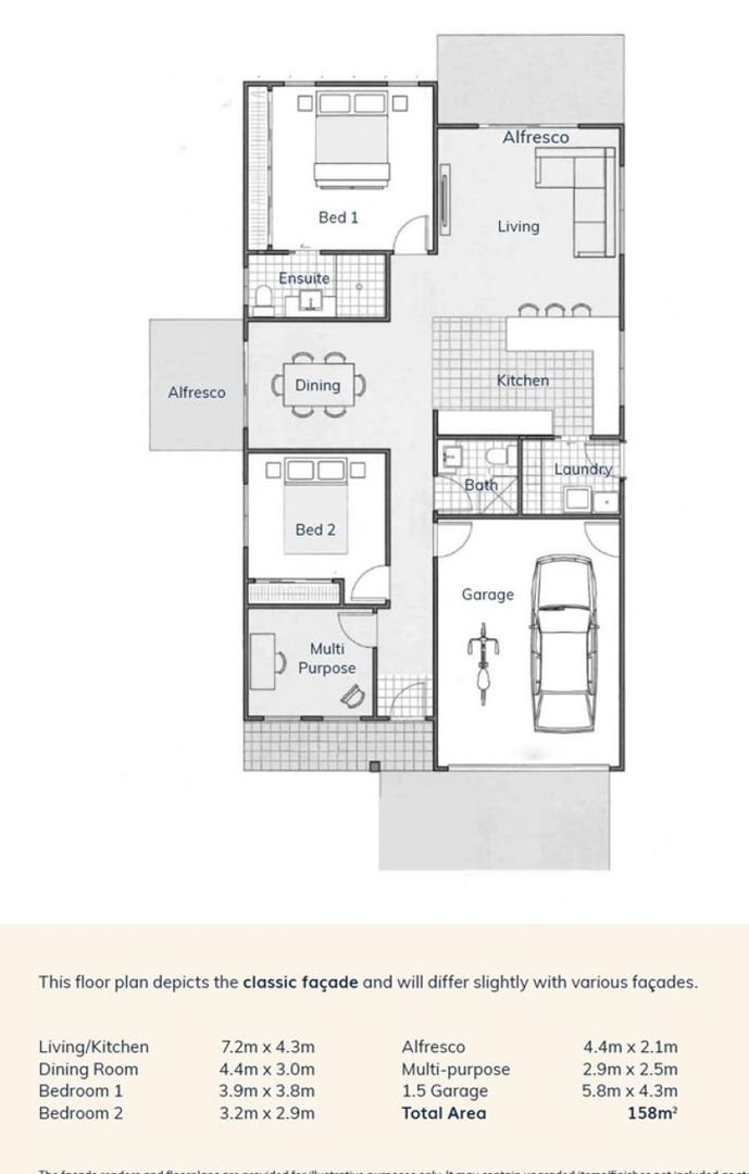 This functional home features ample space.