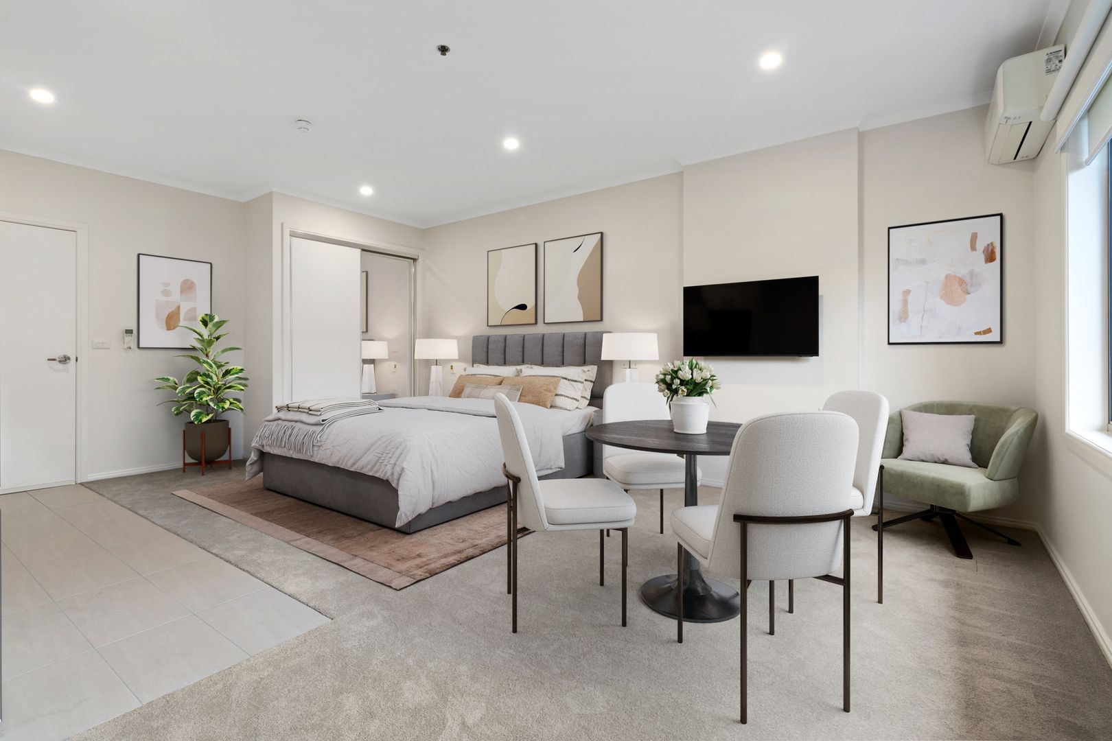 Modern apartment offering assisted living services