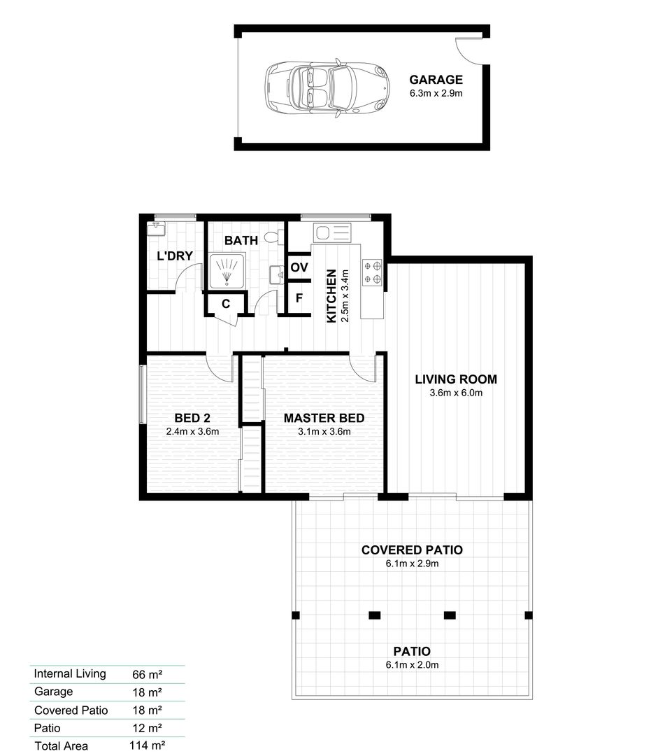 Private, Bright Villa with Alfresco Courtyard