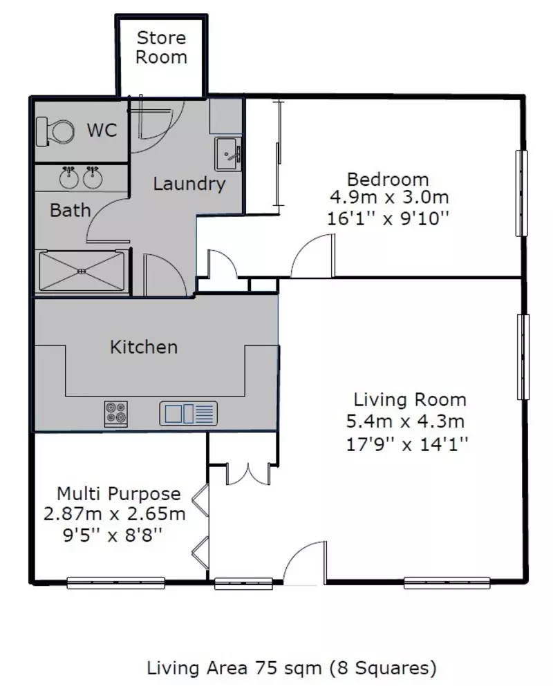 Village Heart Retreat with Vaulted Ceilings and Courtyard