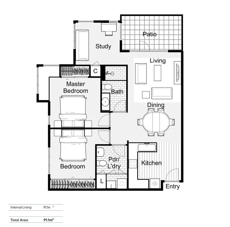 Apartment Living Framed by Leafy Green Outlooks
